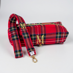 Estuche + lanyard escoces rojo
